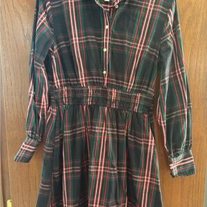 Charming Plaid Dress - Black, Red, and Green